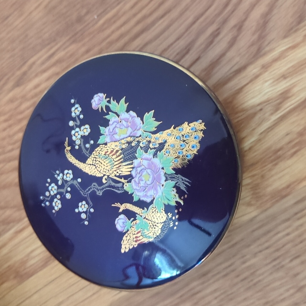 Vintage Japanese Cobalt trinket box